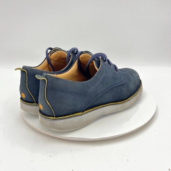 Samuel Hubbard 3216 Men Size 9.5M Blue Navy Suede Lace Up Derby Casual Shoes